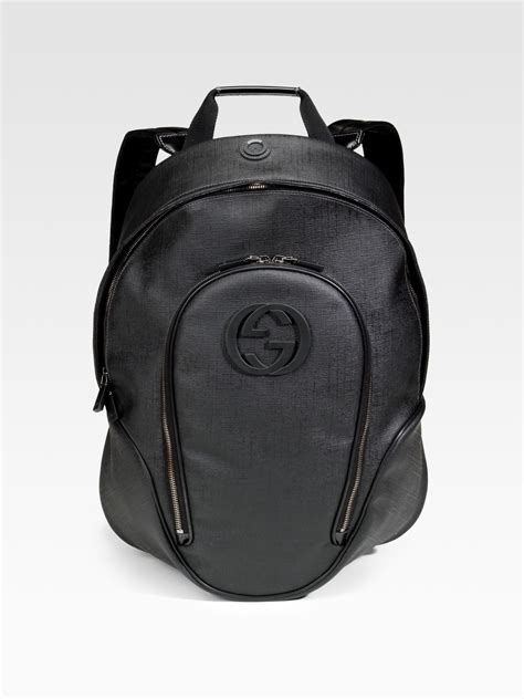 gucci black plus backpack|black gucci backpack for men.